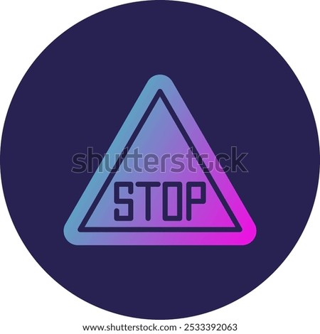 Stop Glyph Circle Gradient Icon