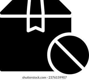 Stopp-Glyph-Symbol-Vektorgrafik