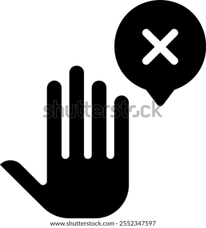 stop glyph icon illustration vector