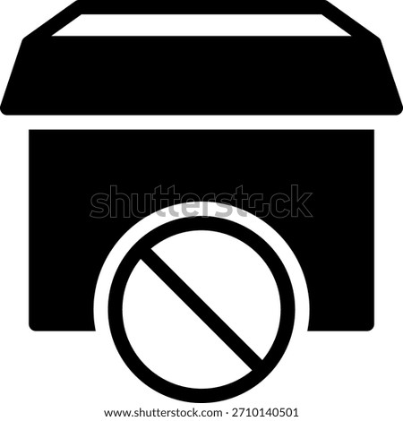 stop glyph icon illustration vector