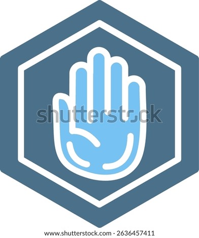 Stop Glyph Two Colour Icon