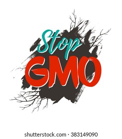 Stop GMO poster.