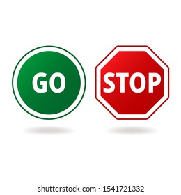 Stop and go road signage