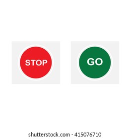 Stop And Go Sign, Vector Illustration.