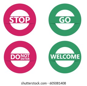 STOP, GO signs