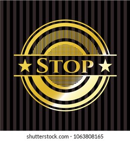 Stop gold emblem