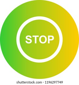 Stop Gradient Glyph Icon