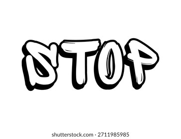 Stop graffiti word Vector fuente
Palabra de fuente del Vector en un fondo blanco