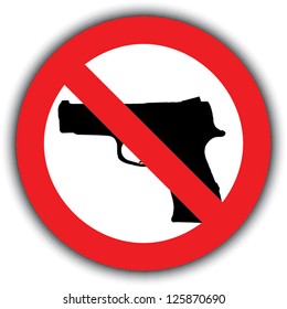 Stop gun sign. Vector illustration EPS10