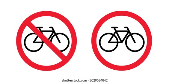 Stopp erlaubt, kein Fahrrad, kein Parkplatz oder Fahrradweg. Sportradfahrer-Banner. Kein Fahrradfahrersymbol. Flaches Vektorrad zum Parkplatzschild oder Schild.  
Zone Verbotsgebiet. 