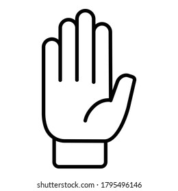 HandGesture-Flaches Symbol einzeln auf weißem Hintergrund anhalten