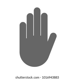 STOP HAND gesture symbol. Vector icon