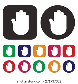Stop hand icon