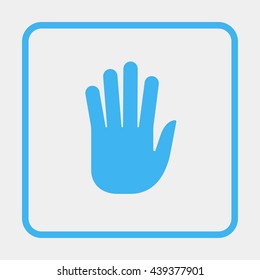 Stop hand Icon.