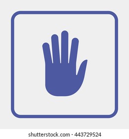 Stop hand Icon.