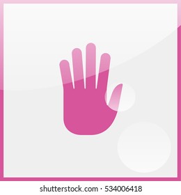Stop hand Icon.