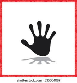 Stop hand icon