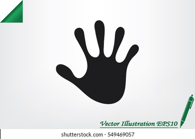 Stop hand icon