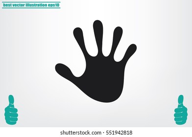 Stop hand icon
