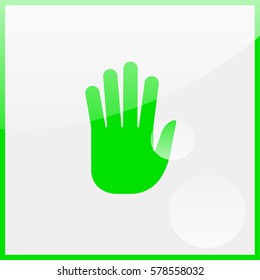 Stop hand Icon.