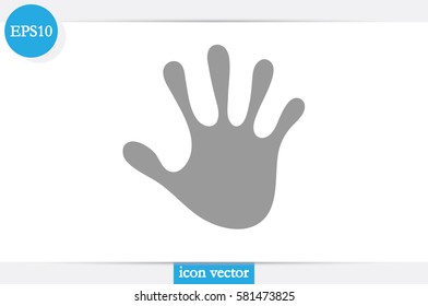 Stop hand icon.