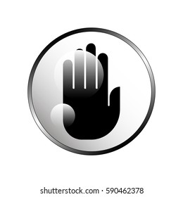 Stop hand Icon.