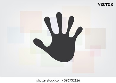 Stop hand icon