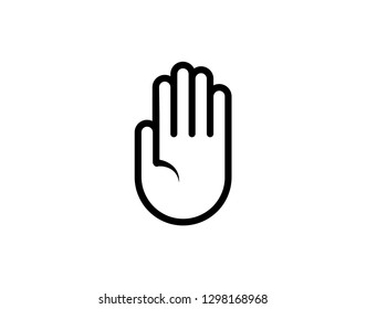 Stop hand icon. Stop gesture sign. Vector illustration