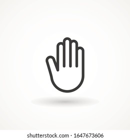 Icono de parada aislado en fondo blanco, para diseño de sitio web, aplicación móvil, ui. Trazo editable