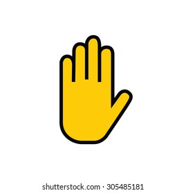 stop! hand icon. manual vector