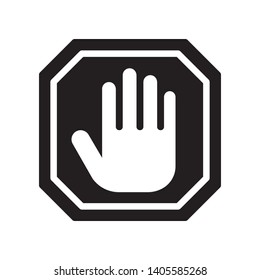 Stop hand icon in trendy flat style design. Vector graphic illustration. Suitable for website design, logo, app, and ui. EPS 10.