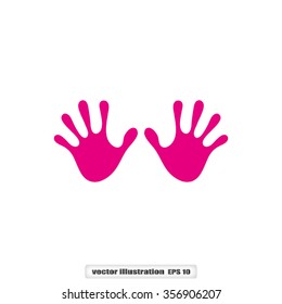 Stop hand Icon Vector.