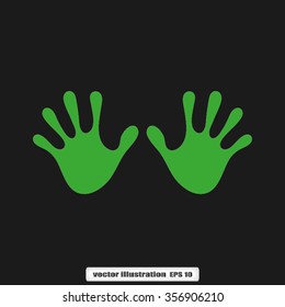 Stop hand Icon Vector. 