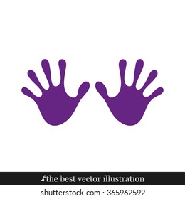 Stop hand Icon Vector.