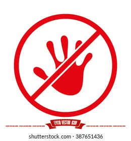 Stop hand Icon Vector