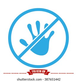 Stop hand Icon Vector.