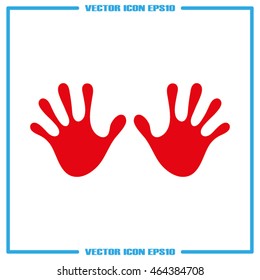 Stop hand Icon Vector.