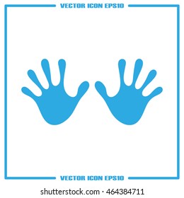 Stop hand Icon Vector.