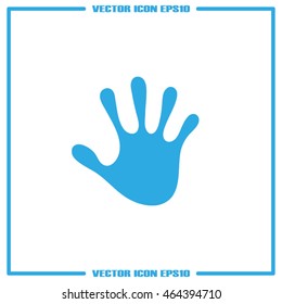 Stop hand Icon Vector.