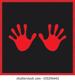 Stop hand Icon Vector