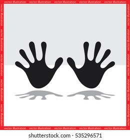 Stop hand Icon Vector