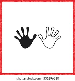 Stop hand Icon Vector