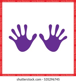 Stop hand Icon Vector