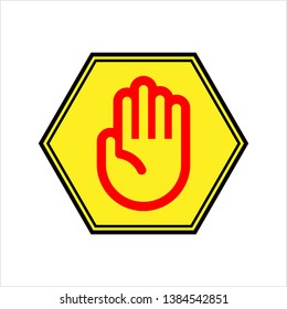 Stop Hand Icon Vector Art Illustration