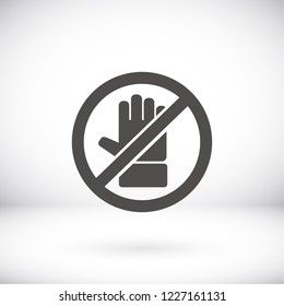 Stop Hand, icon . Vector  Eps 10 
