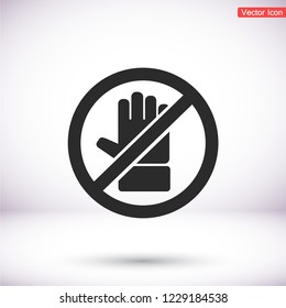 Stop Hand, icon . Vector  Eps 10 