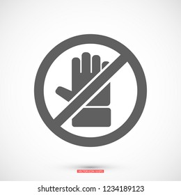 Stop Hand, icon . Vector  Eps 10 