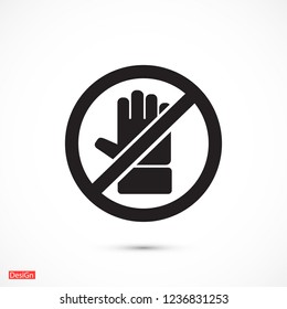 Stop Hand, icon . Vector  Eps 10 