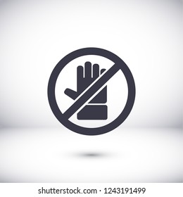Stop Hand, icon . Vector  Eps 10 