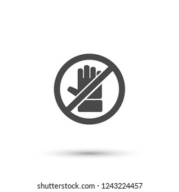 Stop Hand, icon . Vector  Eps 10 